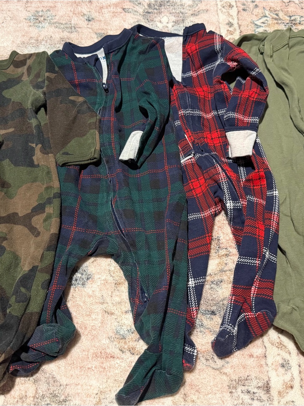 Old Navy Toddler Plaid Footed One-Piece